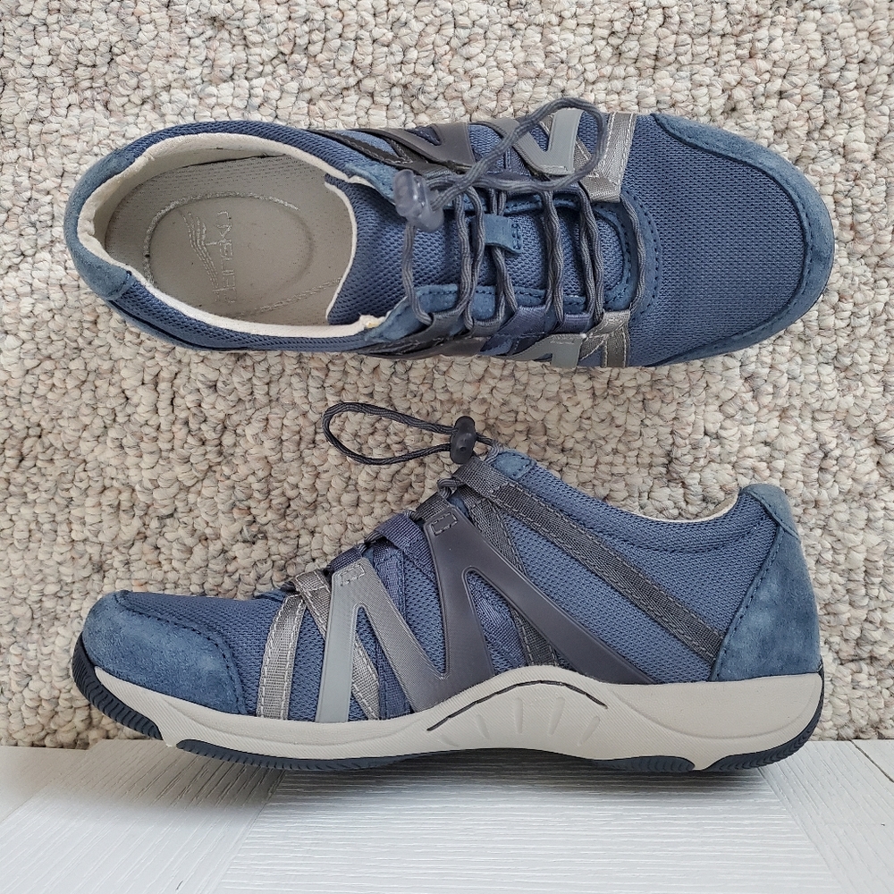 Dansko Henriette Navy Suede Sneakers Womens Blue Comfort Shoes 38